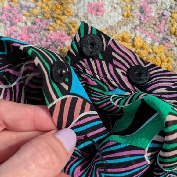 Marc Jacobs silk ruffled abstract floral mini skirt - Picture 6 of 6